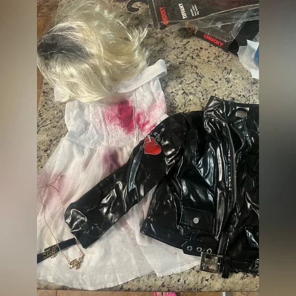 Spirit Chucky Tiffany Kids Costume - Black and White - Picture 4 of 9